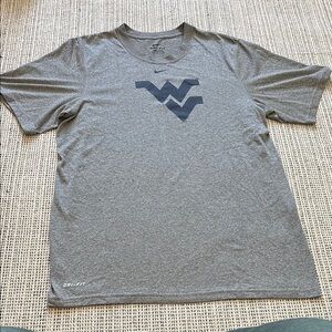 Nike Men’s Gray Dri-FIT WVU Shirt SZ Small